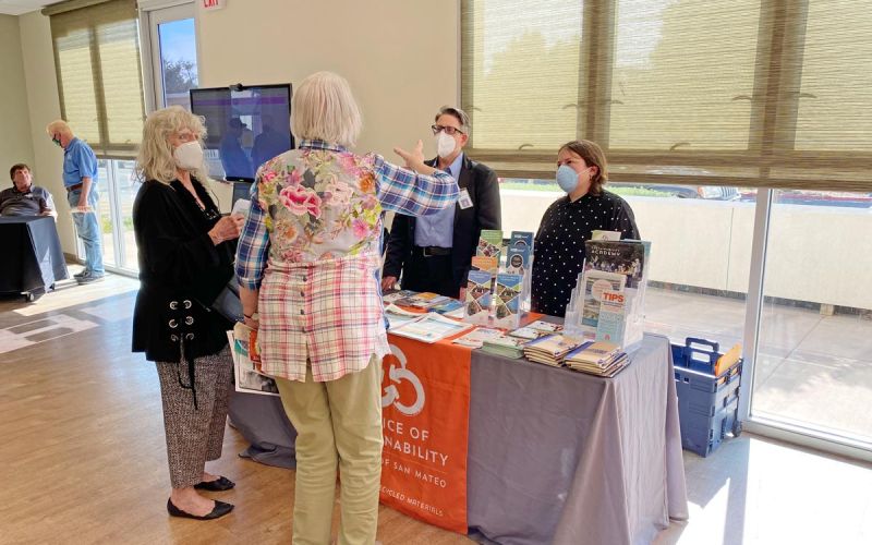 San Mateo County Sustainability Department community resilience pilot program event at Senior Coastsiders in Half Moon Bay, California