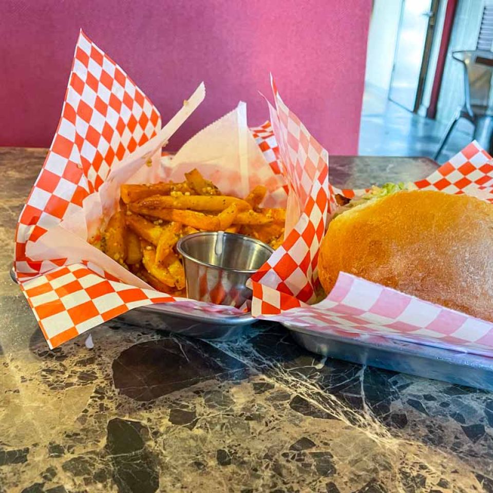Jersey Joe's restaurant food and beverage in reusable stainless steel foodware