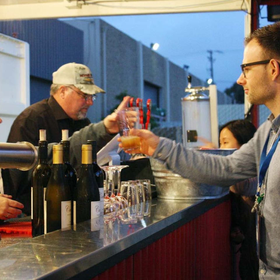 Devil's Canyon Brewery bar serving customers