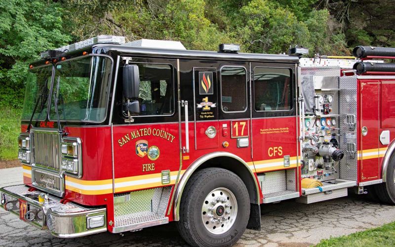 San Mateo county fire truck