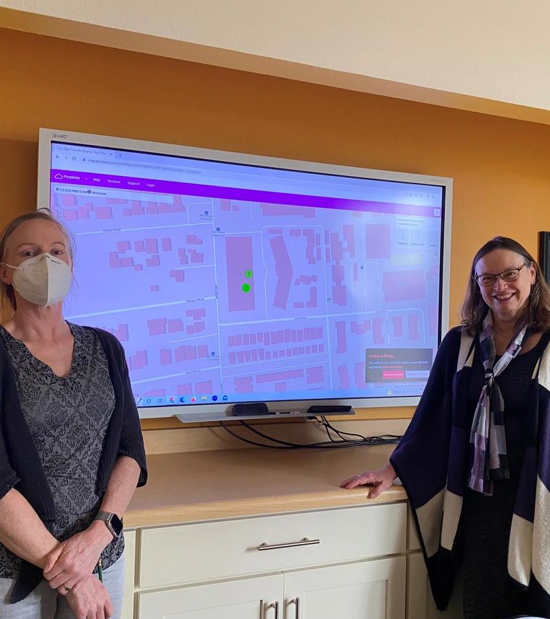 air quality monitoring at Senior Coastsiders in Half Moon Bay