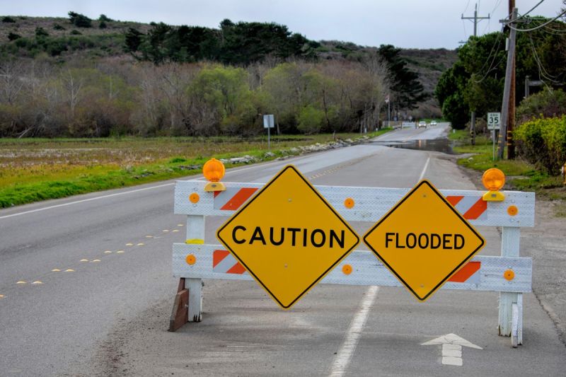 increased flooding on county roads due to climate change effects