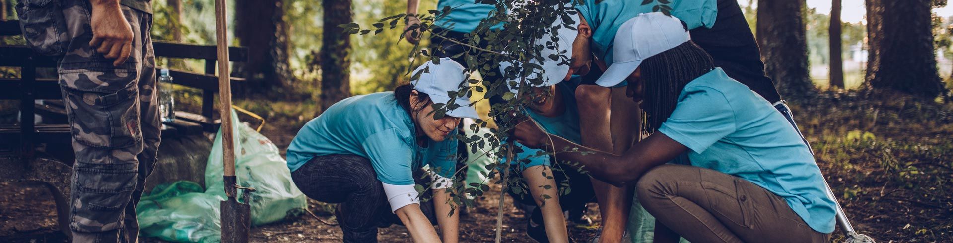 youth climate ambassadors planting trees