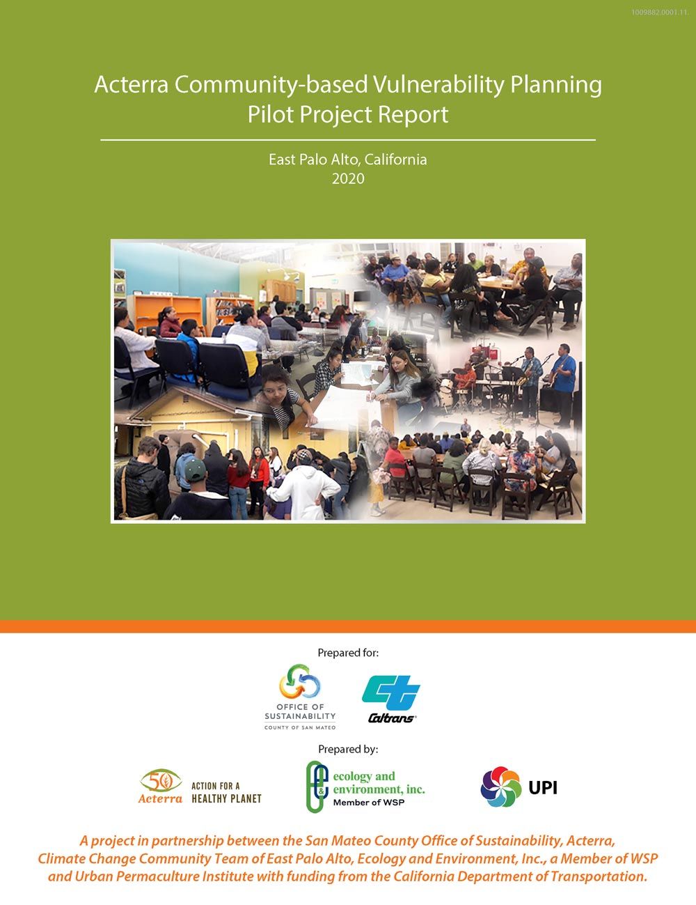 cover of the Acterra Community-based Vulnerability Planning Pilot Project Report, 2020