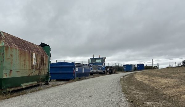 Paved road at Pescadero Transfer Station