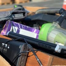 electronics waste at recycling event in San Mateo County