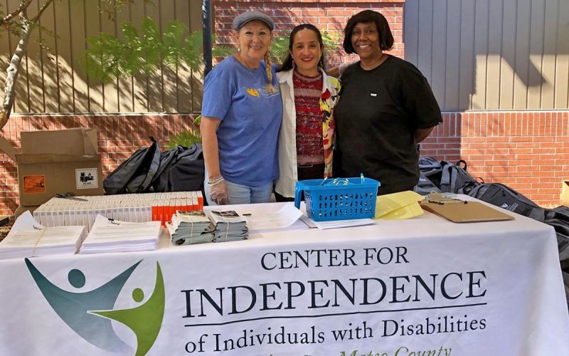 event table for Center for Independence of Individuals with Disabilities serving San Mateo County