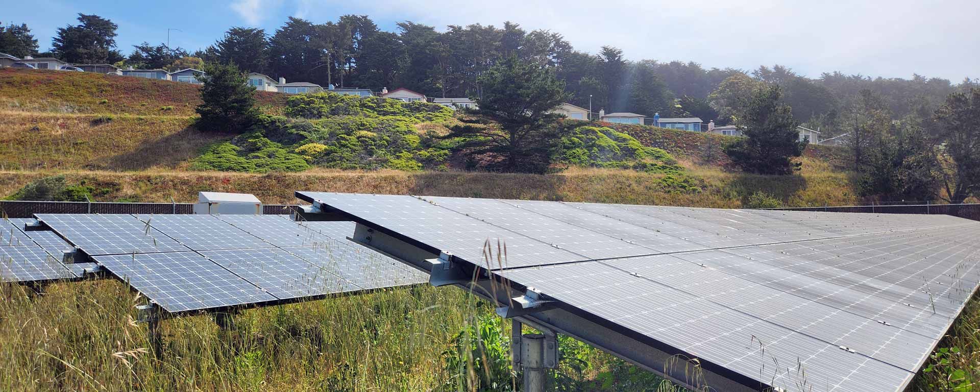 solar panels installed on school grounds