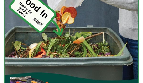 add food in and keep plastic out of your green bin for compost quality