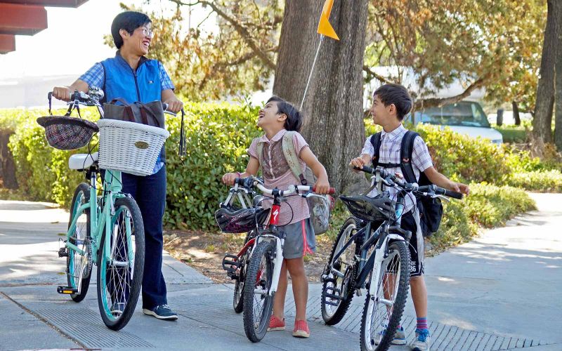 bicycling family benefits from Livable Communities program