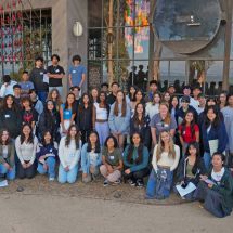 group of approximately 50 students and staff in the Youth Climate Ambassadors program