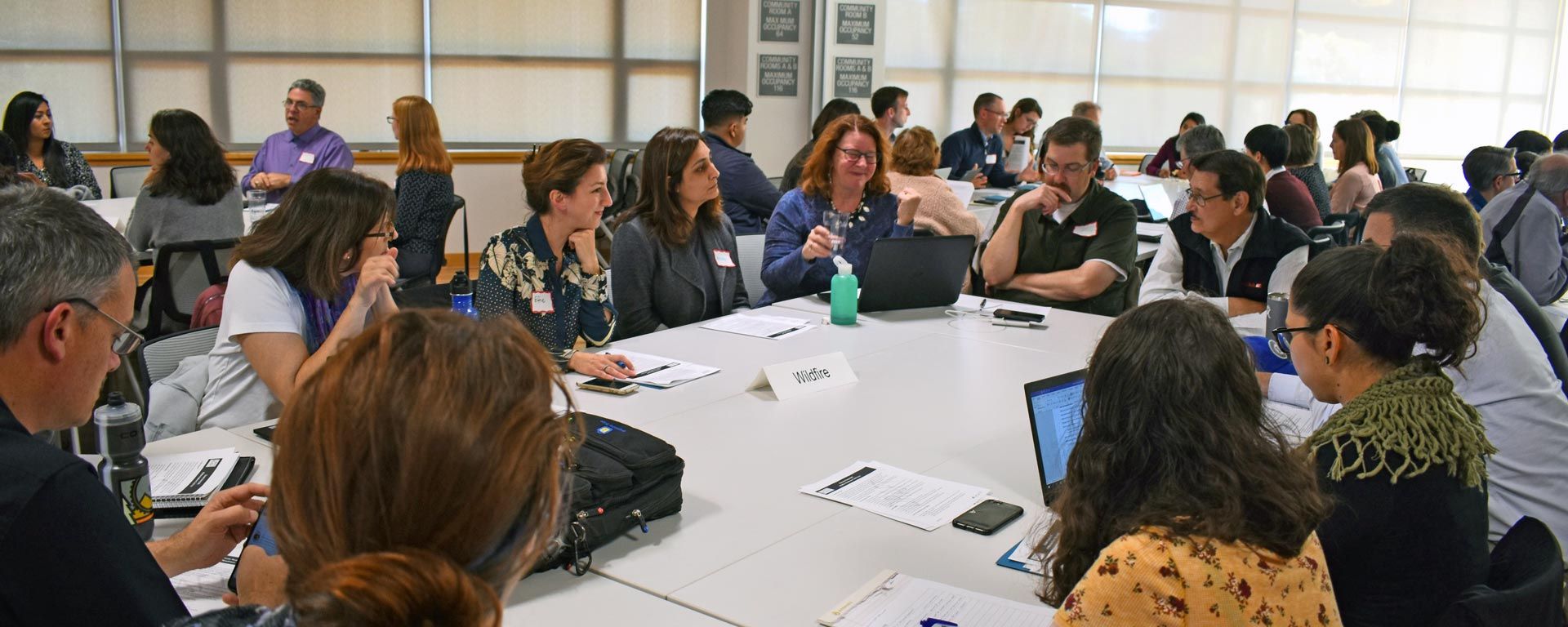 climate resilience planning meeting with many people in attendance