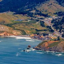 Pacifica coastline aerial view
