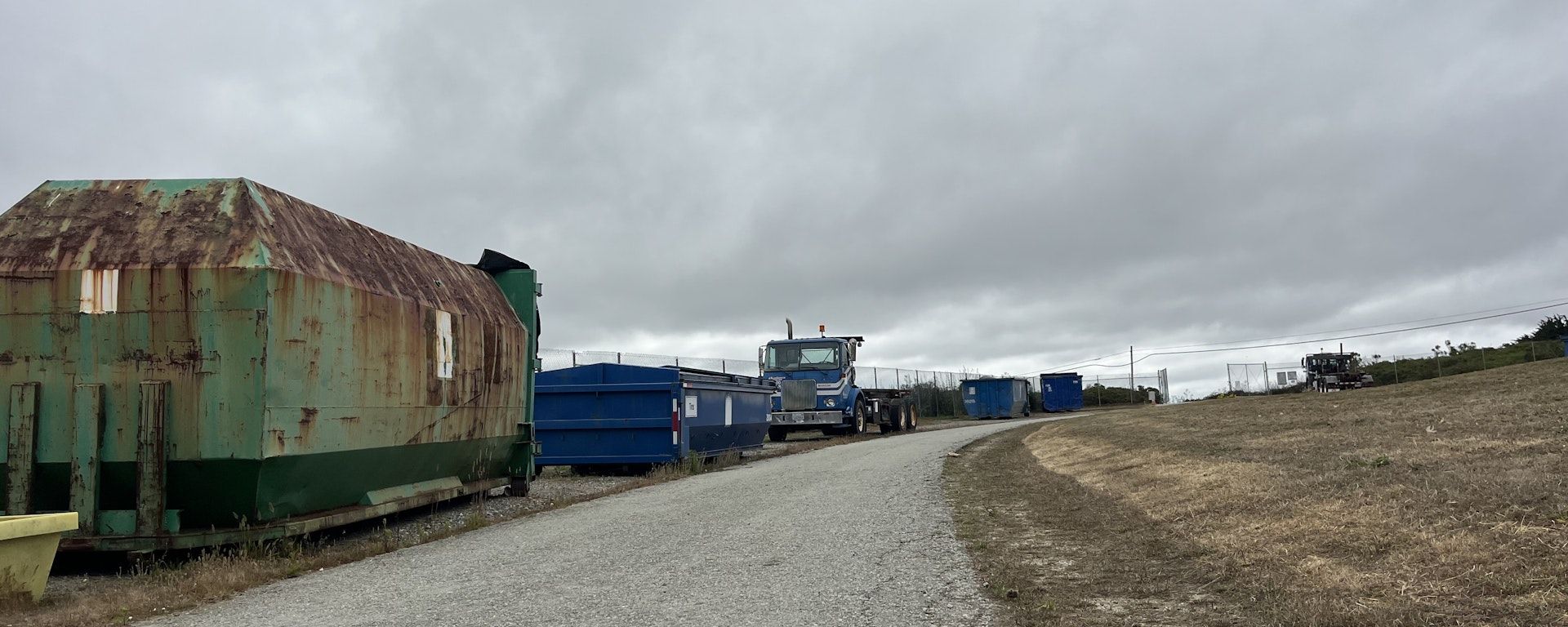Paved road at Pescadero Transfer Station