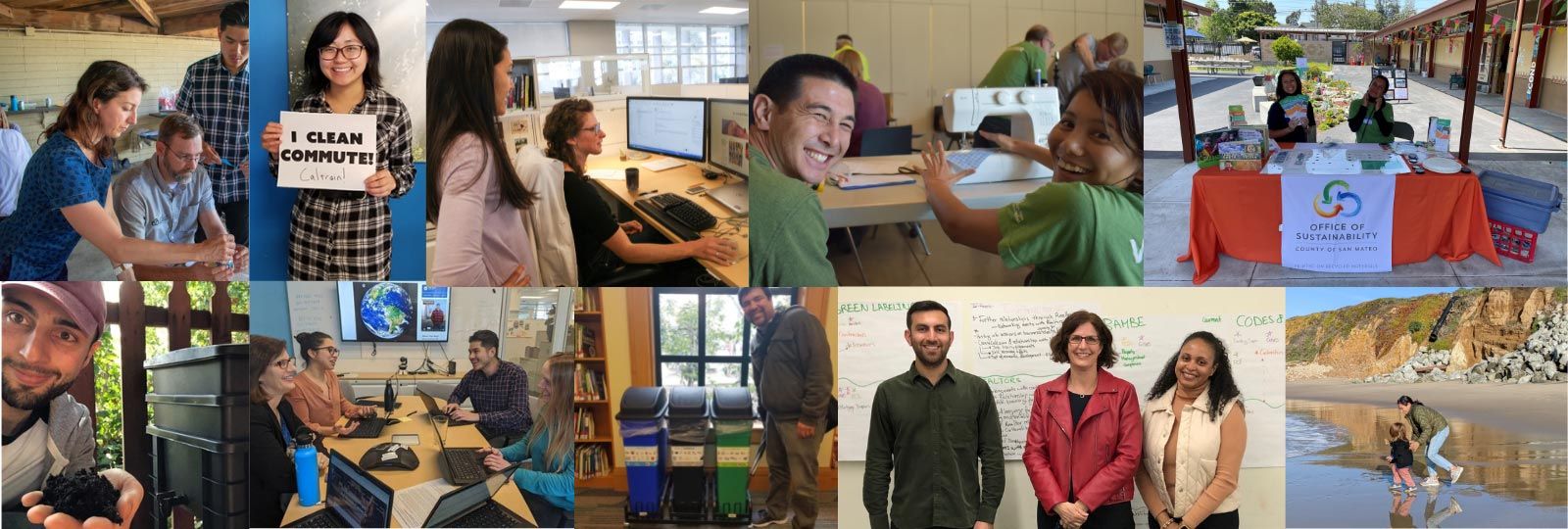 Collage of Sustainability Department Staff working and being a part of the community
