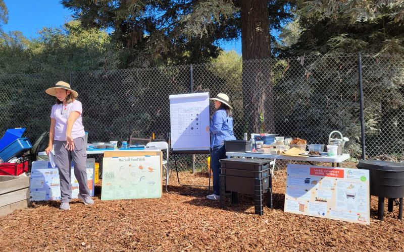 compost workshop instructors at San Mateo County composting workshop