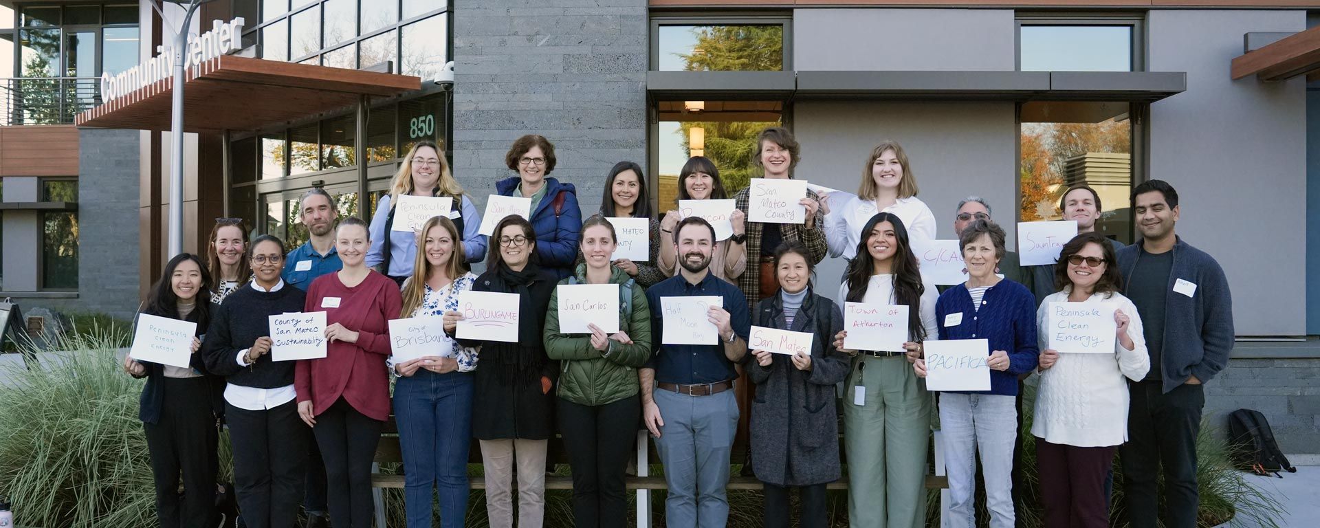 Sustainability Department staff from San Mateo County local jurisdictions working together on climate action