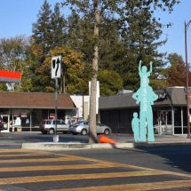 Crosswalk at an intersection in North Fair Oaks
