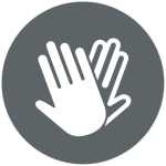 icon of waving hand