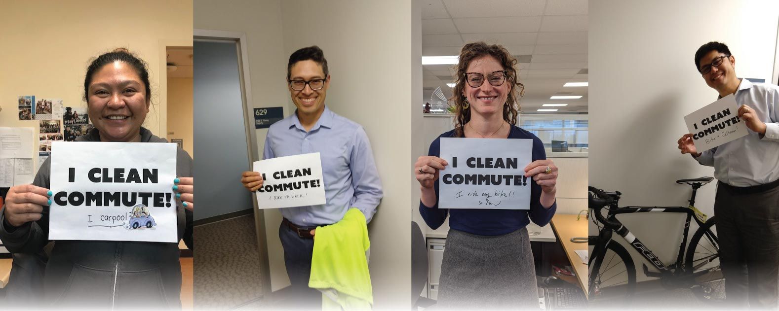 county employees who participate in a clean commute by walking, riding bicycles, carpooling, or taking mass transit