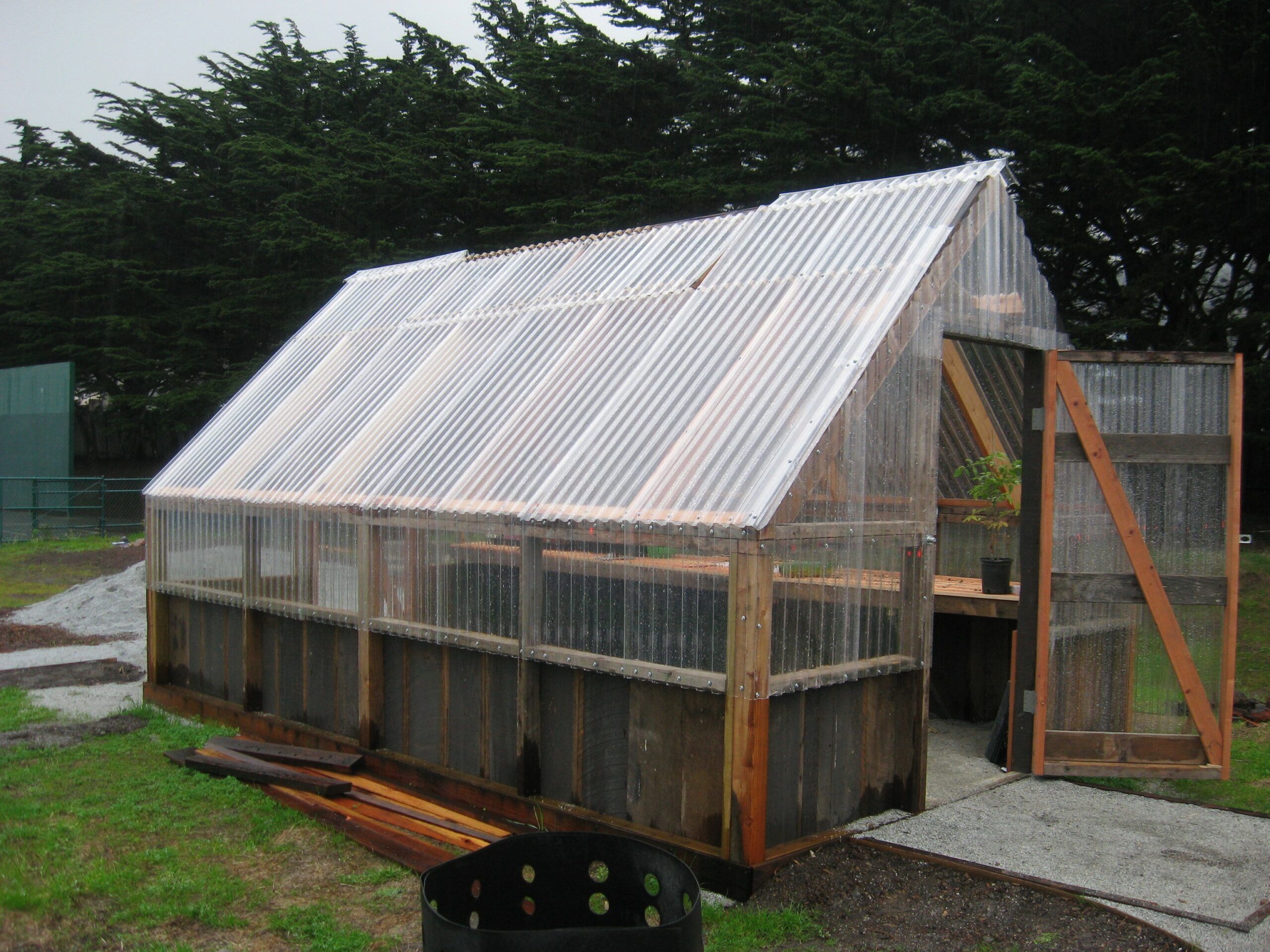 schools program greenhouse under construction