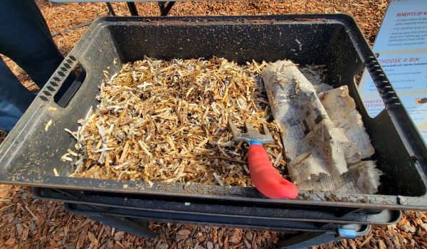 compost bin at San Mateo County composting workshop