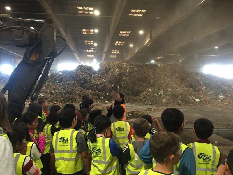 students visit waste facility