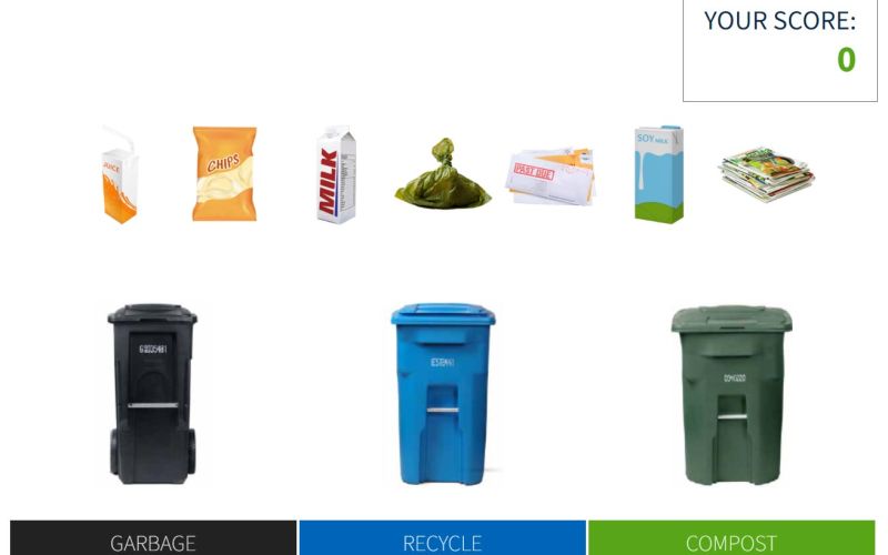 Rethink Waste Carts online educational game