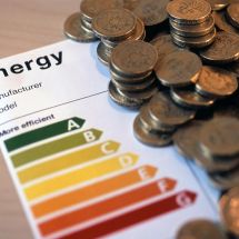 energy efficiency tiers chart with stack of coins representing savings potential