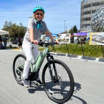 County of San Mateo employee at Earth Day Fair promoting Government Operations Climate Action Plan
