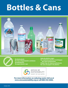 Bottles & Cans recycling poster