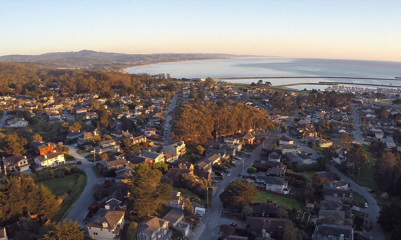 Aerial view of San Mateo County