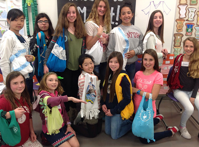 Students With Their Very Own Reusable Bags