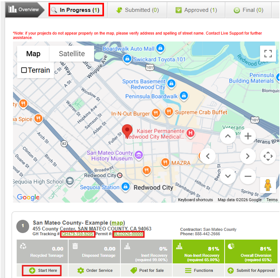 In Progress Dashboard