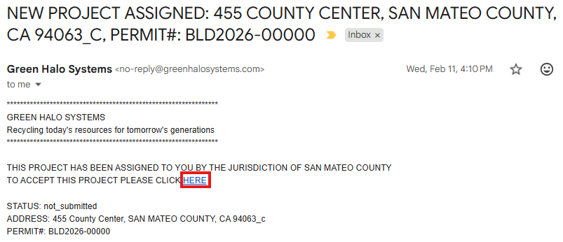 New Project Assigned