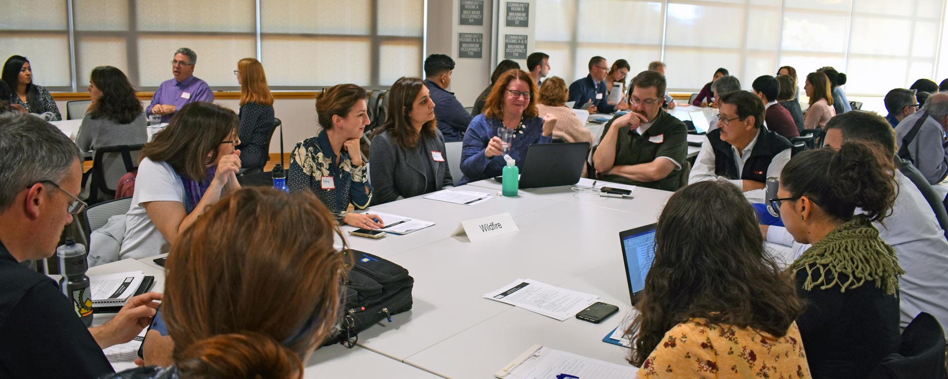 climate resilience planning meeting with many people in attendance
